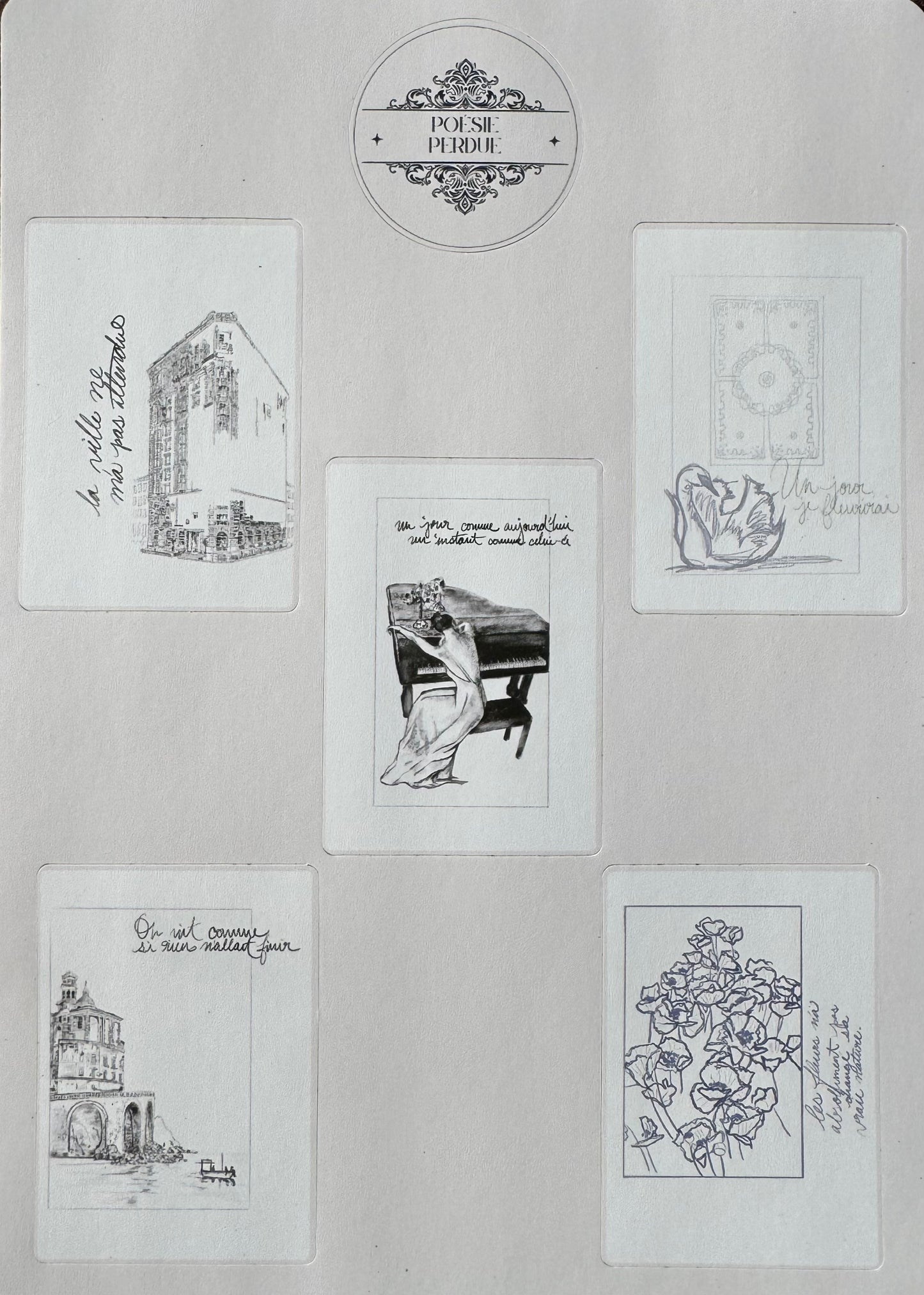 Fragments of Nostalgia – Poetic Art Sticker Sheet